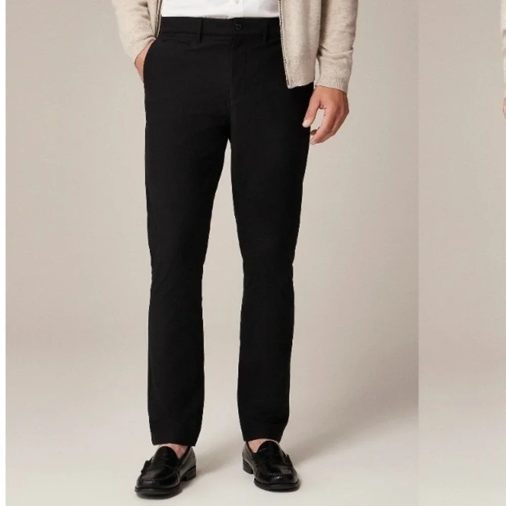 J.Crew Mens 770 Straight Fit Performance Pant Black 4-Way Stretch 33x34 NEW $120